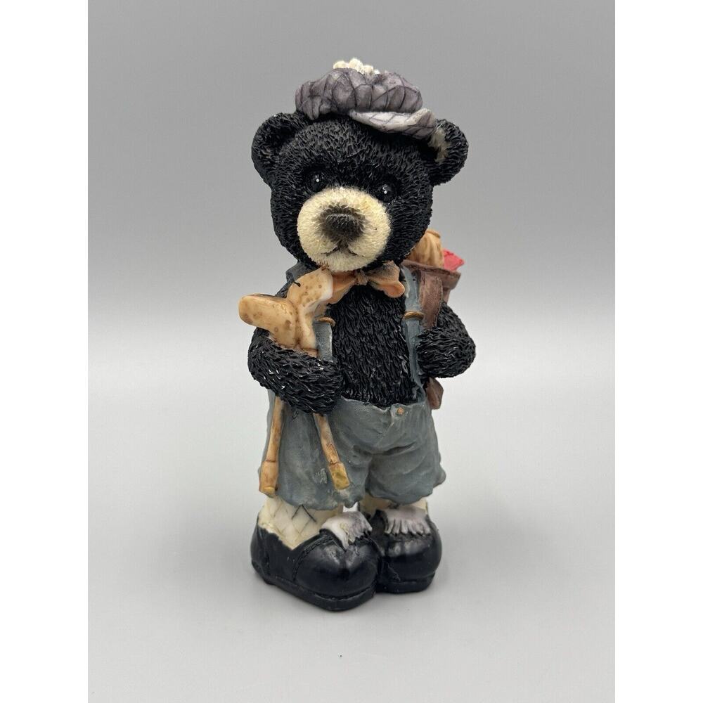 5 Inch‎ Black Bear Holding Gold Clubs Figurine READ DETAILS